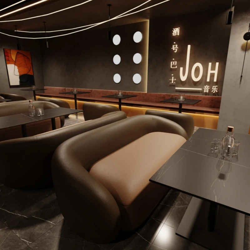 Combinación de mesa y silla de té con leche, juego de mesa de café, sofá de recepción de salón, postre de cafetería