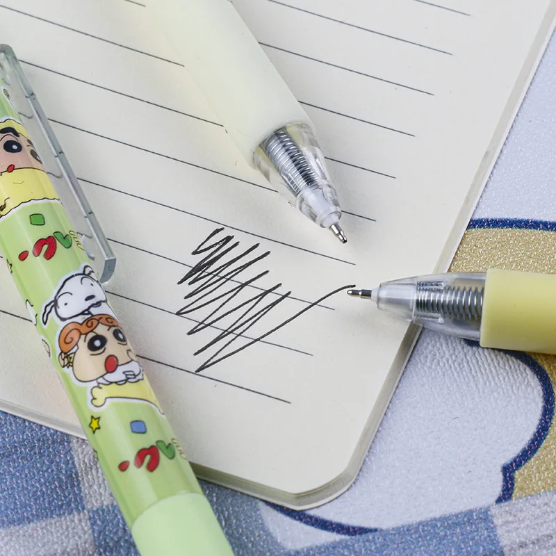 Crayon Shin-chan Gelstift Anime-Zubehör Kreativer 0,5mm Hochwertiger Kawaii Schüler-Prüfungsstift Schnelltrocknender Schwarzer Gelstift Schreibwaren – Detail 5