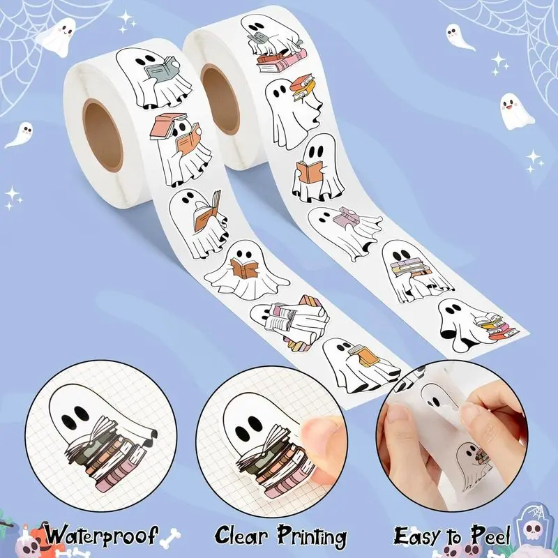 50pcs Halloween Stickers Cute Spooky Cartoon Sticker Pack For Kids DIY Crafts Scrapbooking Party Supplies