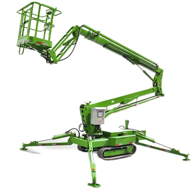 Cherry Picker Engine Powered Towable Articulated Boom Lift Semi Automatic 12m Articulating Lifting Platform Price