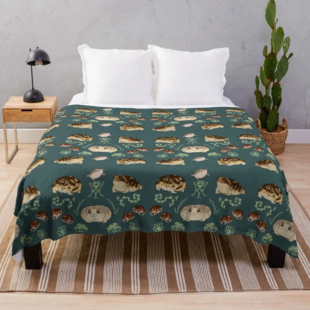 Rain Frog Pattern Throw Blanket for sofa Plush Blankets