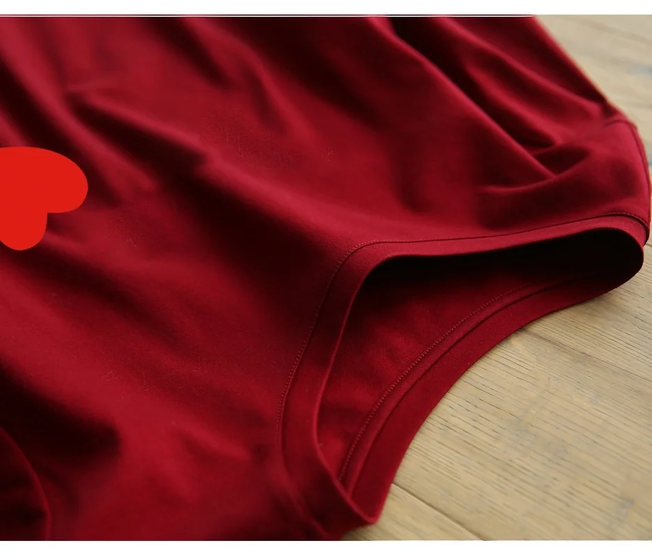 Robe Midi rouge à manches courtes pour femmes, t-shirt imprimé Simple à la mode, vêtements d'été simples pour étudiantes, 2022