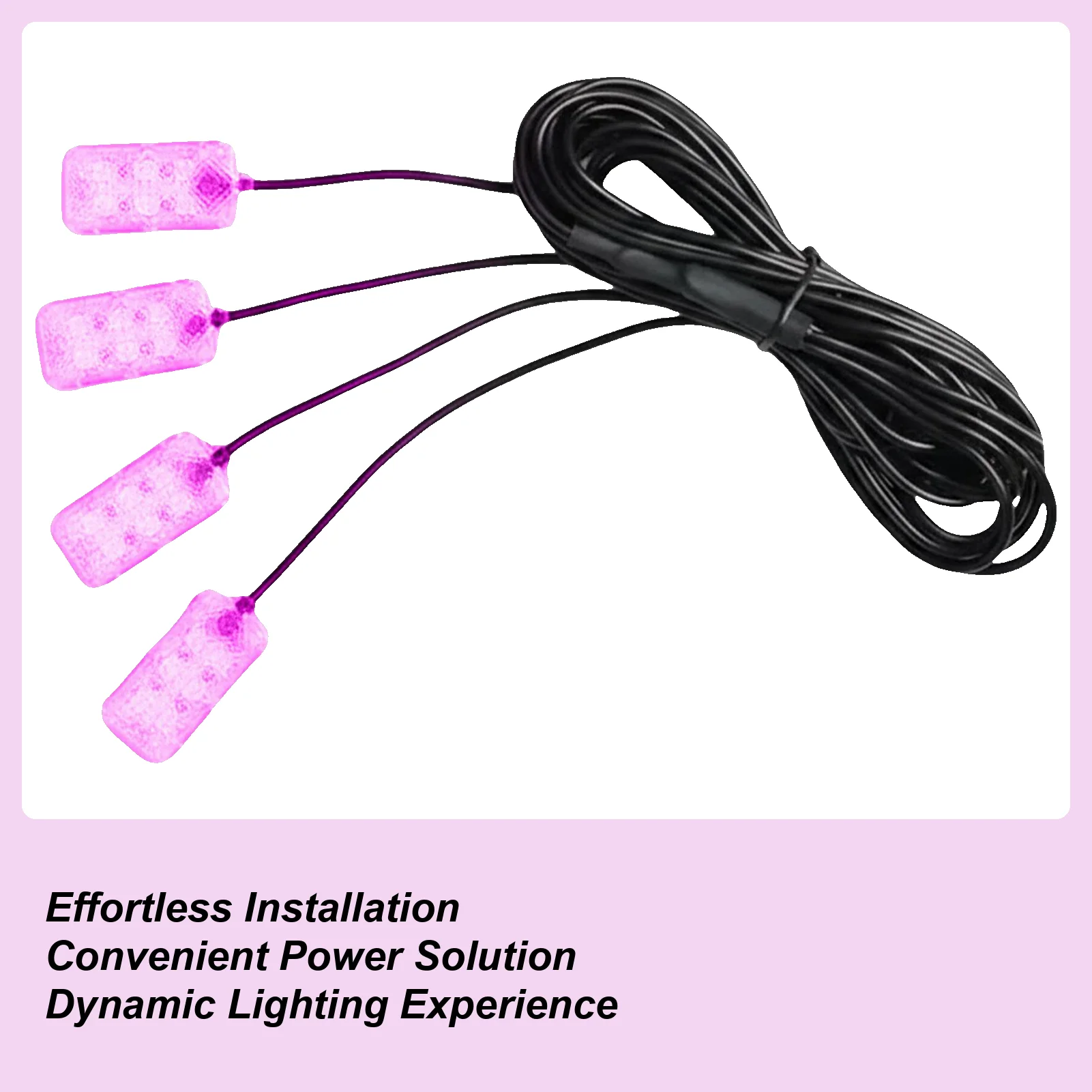 

Car Ambient Light Adjustable Brightness Lamp With USB Port LED Car Lights For Truck SUV Tractor Trailer