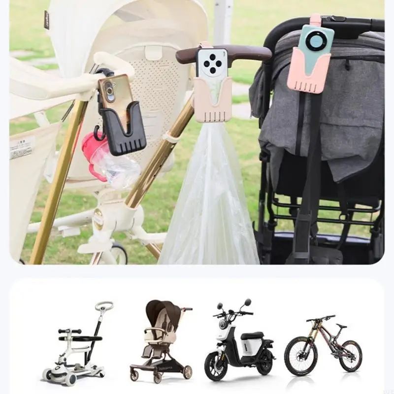 Xe đẩy đa năng Tiện ích Móc đôi và Giá đỡ điện thoại có thể điều chỉnh
