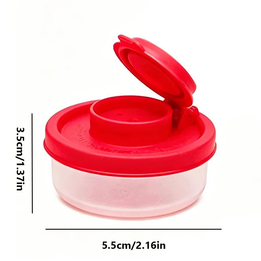 1 Small Salt and Pepper Shaker, Moisture-Proof Salt Container for Camping, Picnics, Outdoor Kitchens, Lunch Boxes, Spice Container, Transparent Pepper Container with Lid, Plastic Spice Jar Dispenser, Barbecue Seasoning Jar, Restaurant Kitchen Gadget, Food Truck view 2