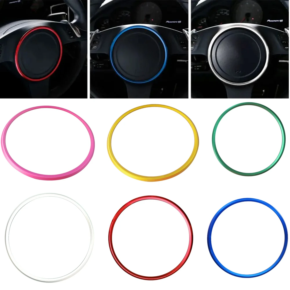 

​Aluminum Alloy Steering Wheel Ring Decoration Trim For Porsche Cayenne Panamera Macan 911