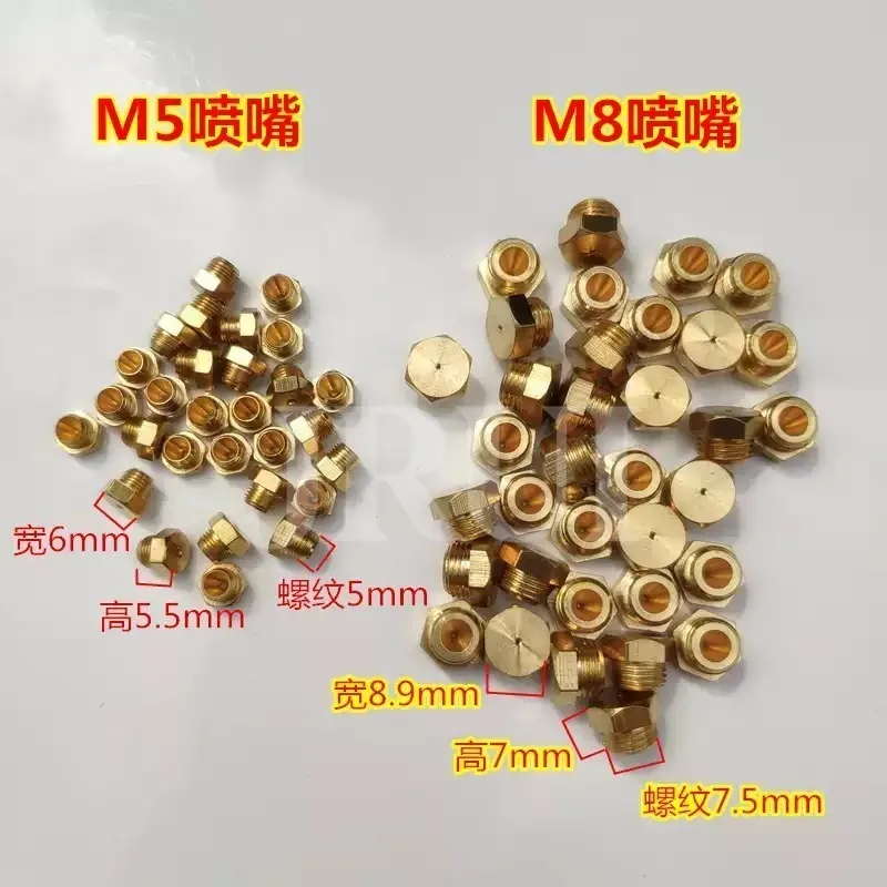 20pcs High Quality 0.68 Aperture M8 Nozzle for  LPG Gas Burner Water Heater GRY Spot Supply