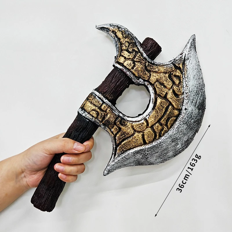 36 سنتيمتر/14.17in فارس غاضب معركة الفأس تأثيري بولي Model نموذج نموذج الدعائم كاتانا أنيمي الأجهزة الطرفية Regalo الهدايا تحصيل الحلي اللعب