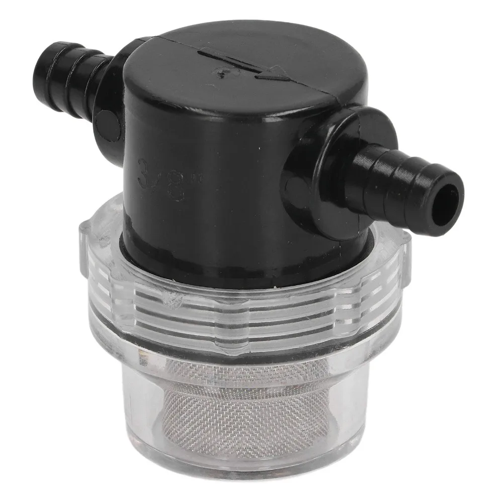 3/8 Inch ID Water Pump Strainer 1/2 Inch Output 50 Mesh In Line Strainer ABS Material Stainless Steel Screen Twist-On Strainer