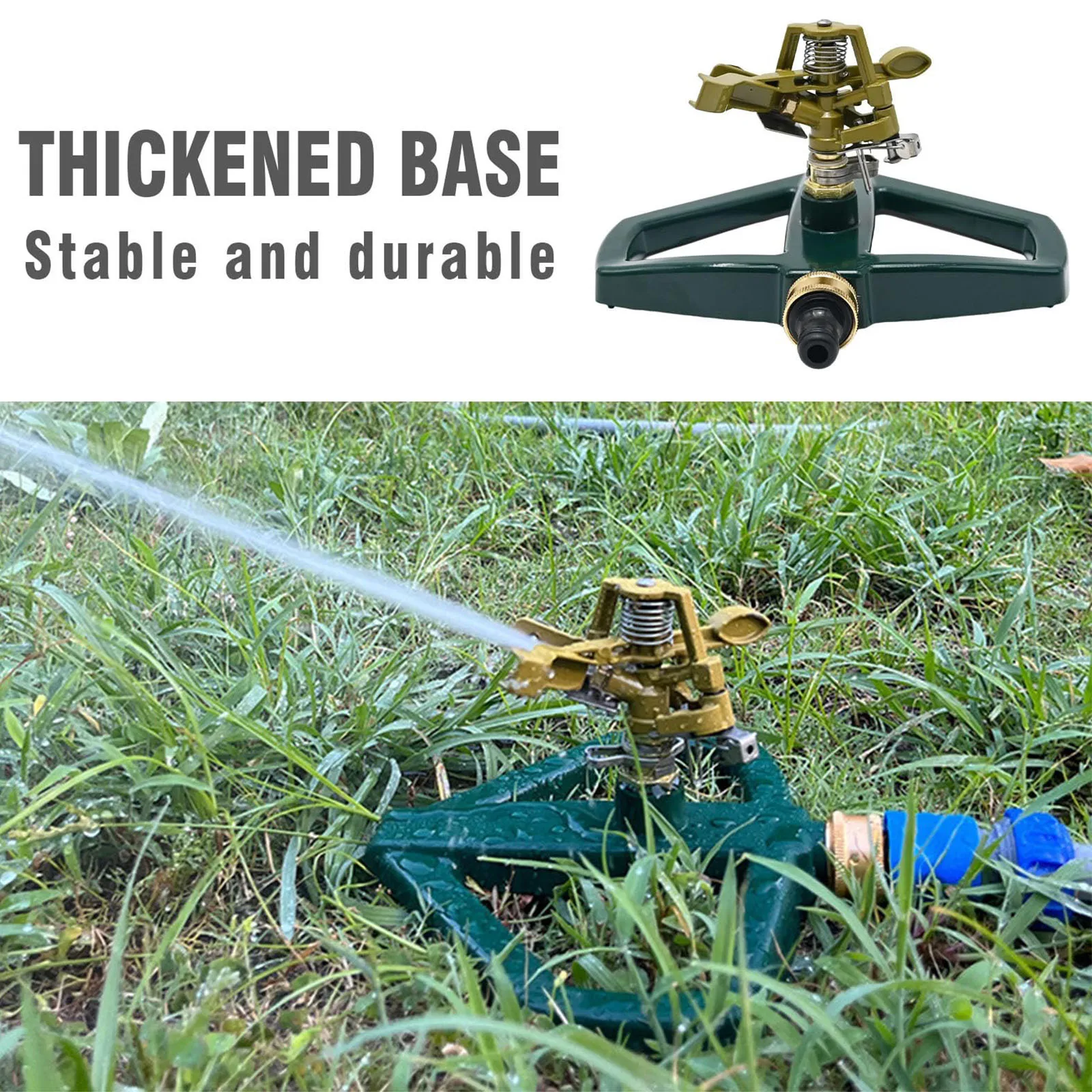 Circular Zinc Impulse Sprinklers 20-360 Degree Adjustable Large Area Irrigation Sprinkler for Large Area Lawn & Yard Irrigation
