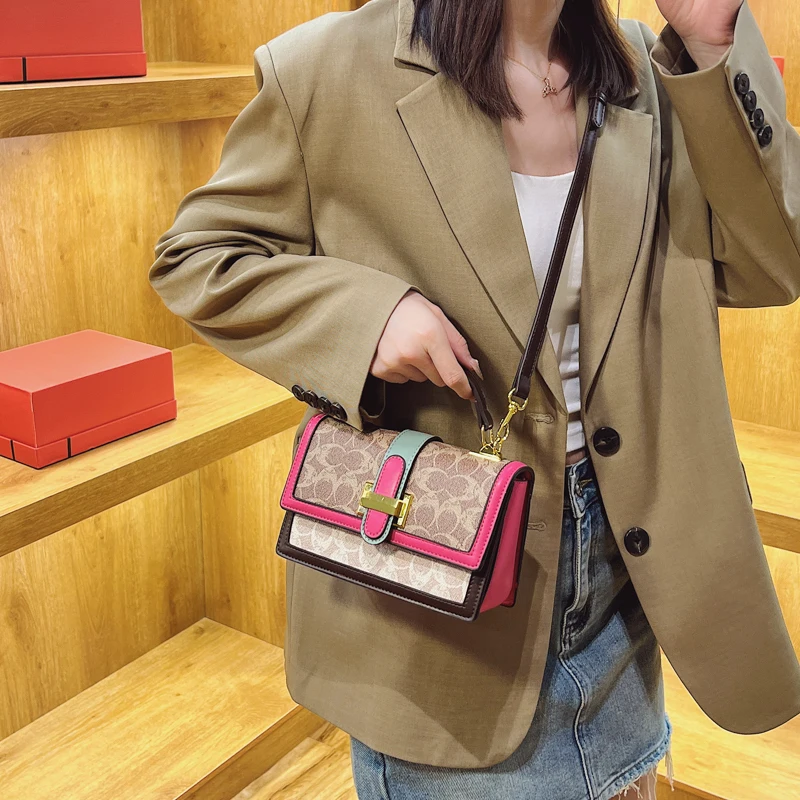 

Классическая элегантная женская сумка-мессенджер, прочная кожаная сумка через плечо из известных дизайнерских сумок люксового бренда