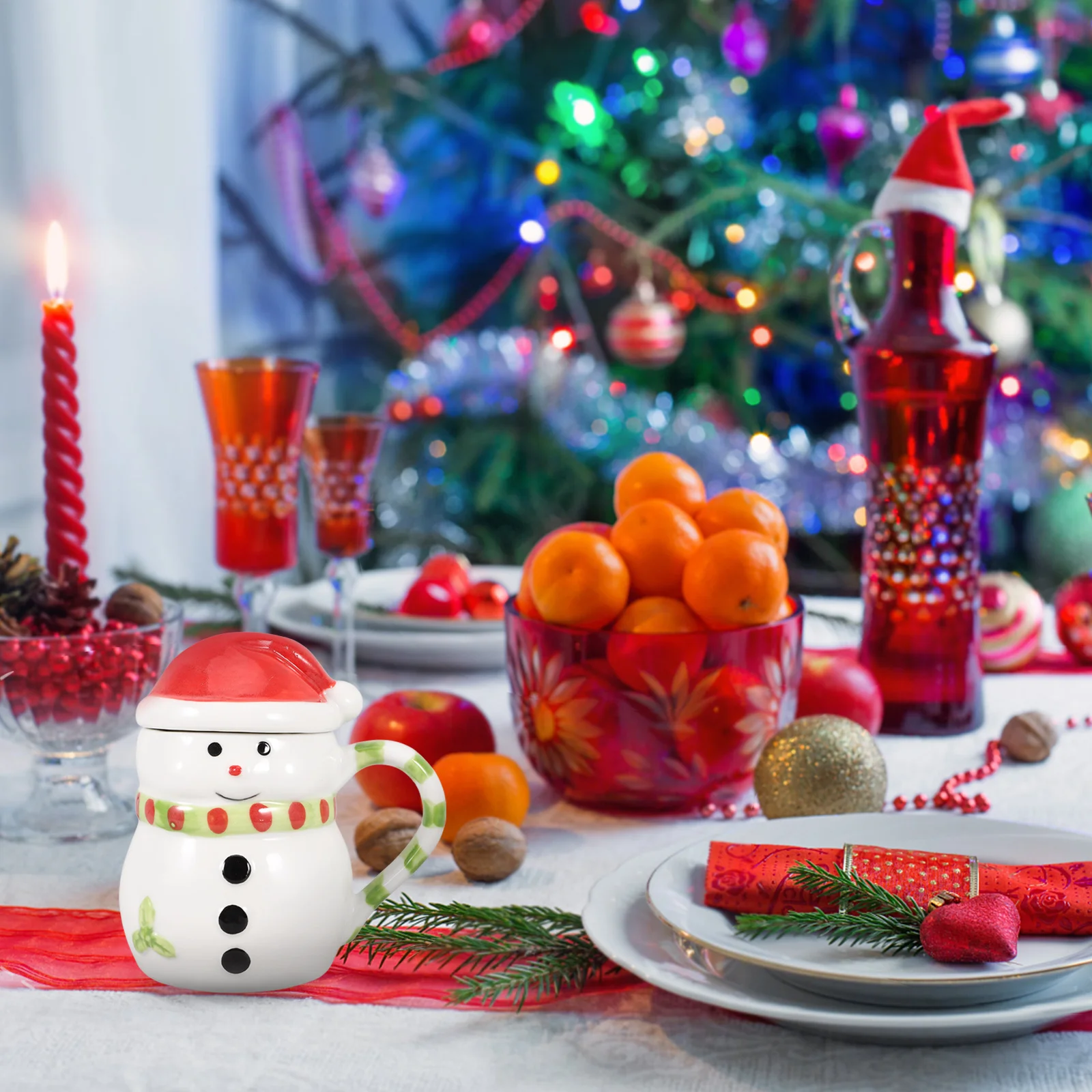 

Snowman Ceramic Christmas Cup Water Mug Coffee Tea Milk Holder for Home Cafe Office Use Snowman Coffee Mug