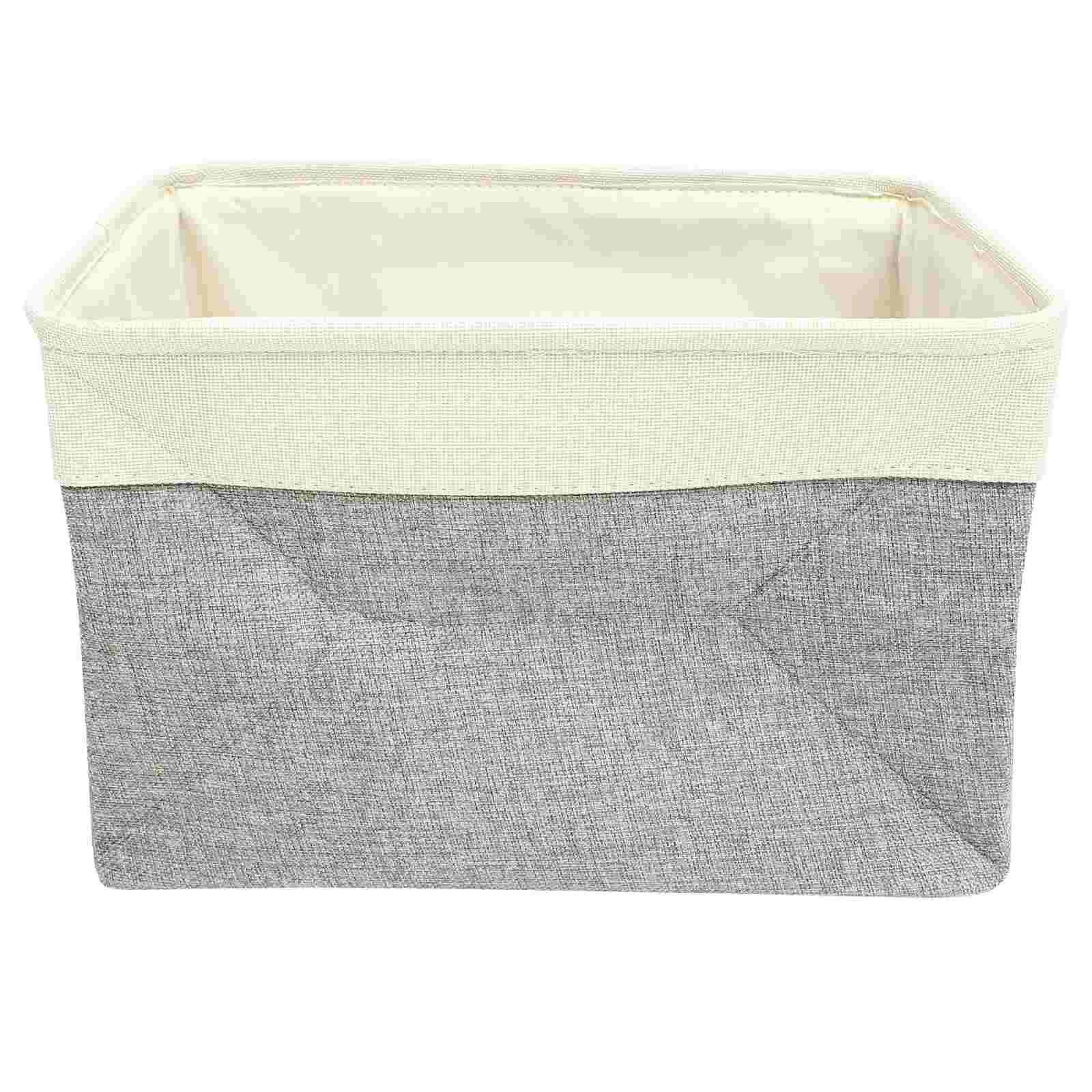 

Color Matching Cotton and Linen Storage Basket Large Laundry Hamper Closet Bins for Clothes Foldable