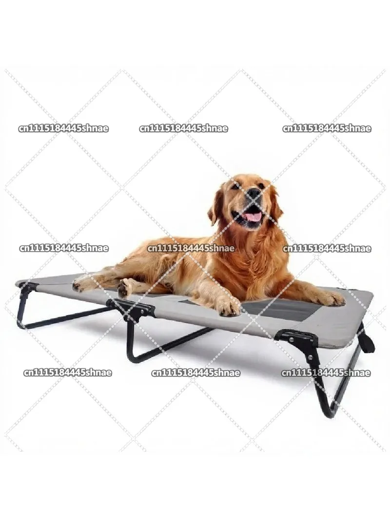 Outdoor Camping Metal Frame Raised Elevated Pet Dog Bed Washable Durable Foldable Pet Elevated