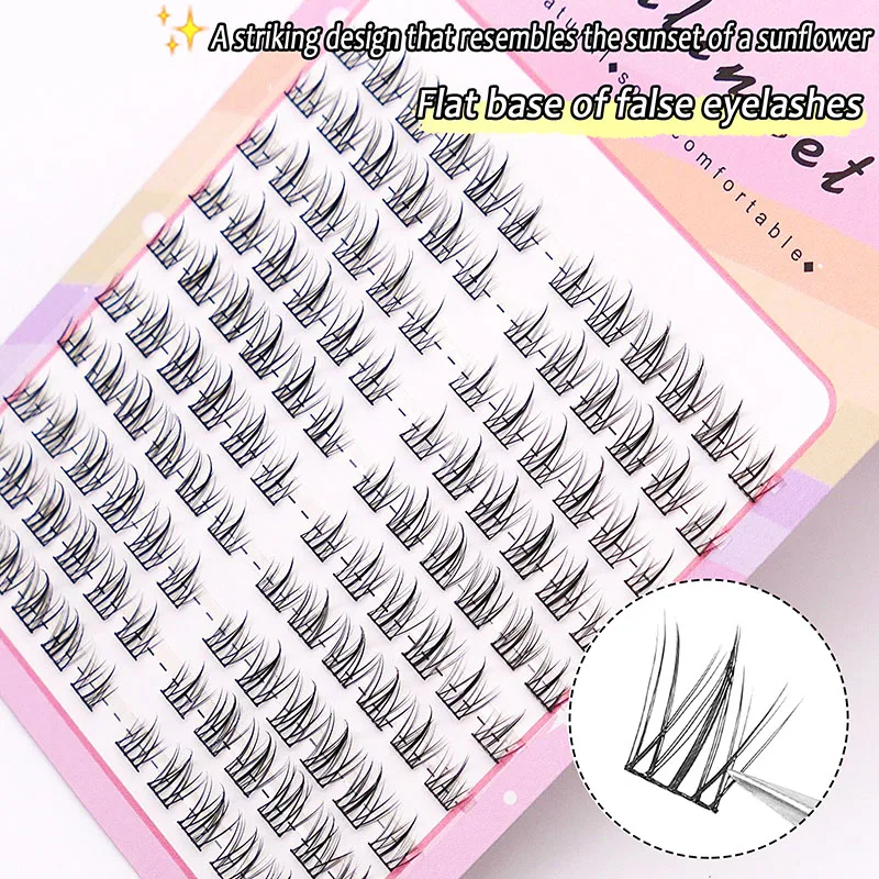 120 Pcs manga rzęsy Gruby Mały Diabeł Indywidualne grupy rzęs Naturalne cos Przedłużenie rzęs Koreański makijaż DIY Fałszywe rzęsy