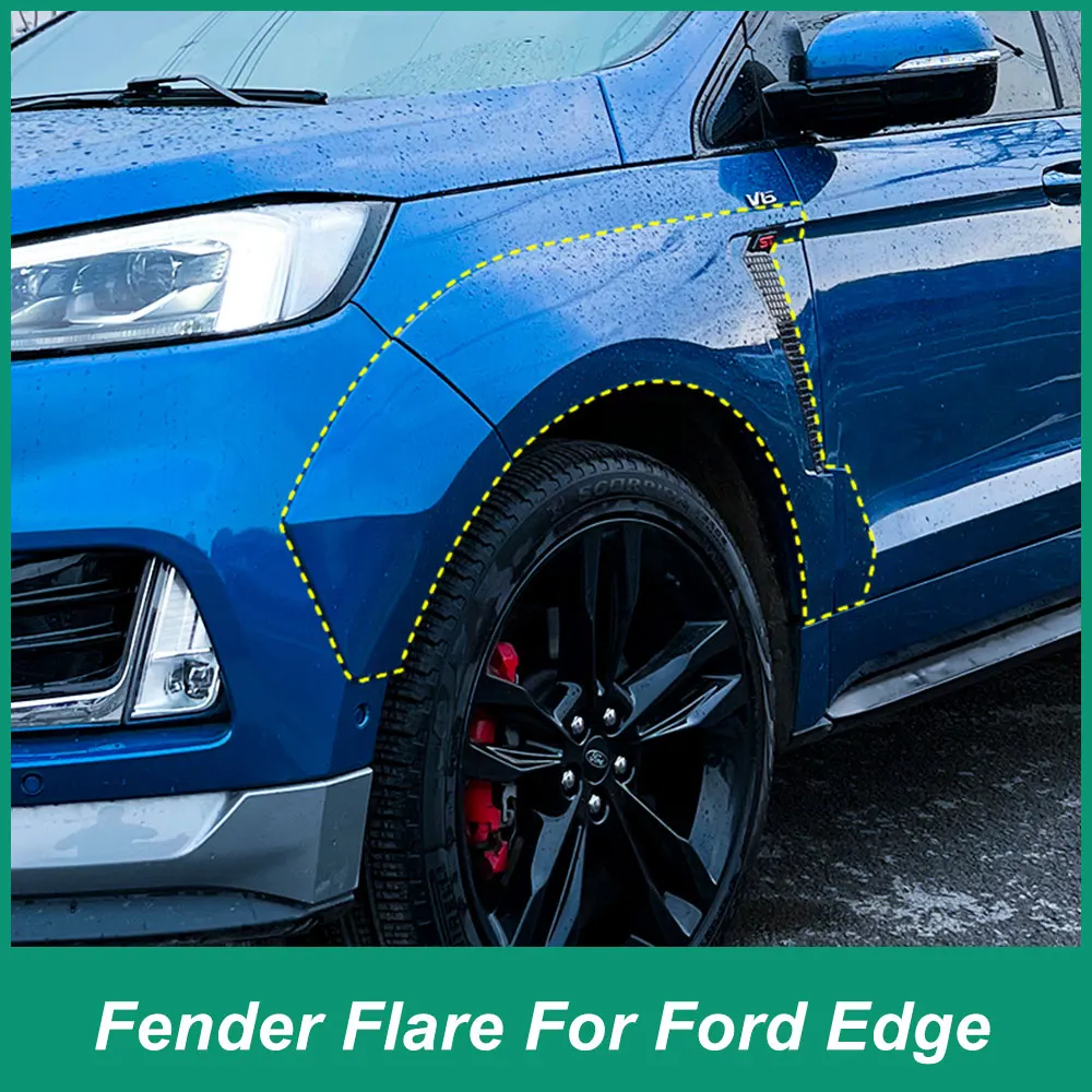 For Ford Edge SUV 2015-2021 Sedan Wide Body Waist Pack Mudguard Arched Wheel Arch Iip Protector Decorative Edge Body Kit Black