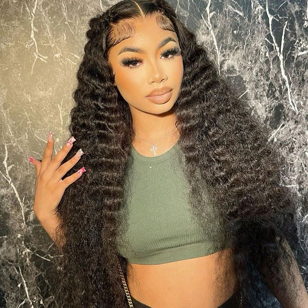 Deep Wave Frontal Wig 13x6 hd Lace Front Human Hair Wig 4x6 Lace Closure Wig Glueless Preplucked Wig Human Hair Ready To Wear