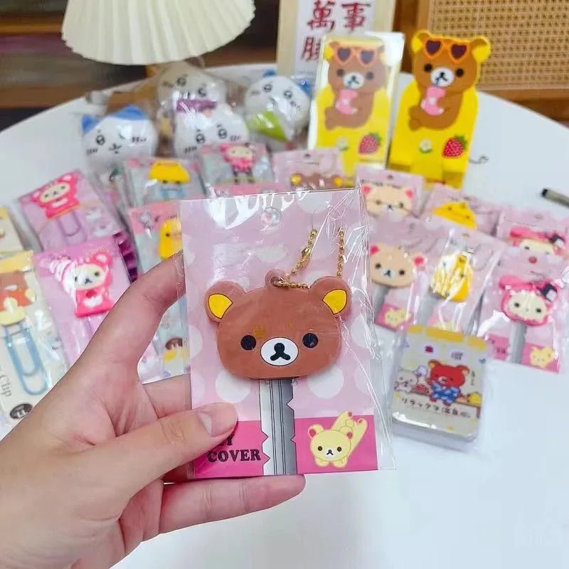 Niedlicher Cartoon Rilakkuma Weicher Silikon-Schlüsselanhänger, Kreativer Schlüsselbund, Nischen-Mode, Dekorative Schutzhülle – Detail 4
