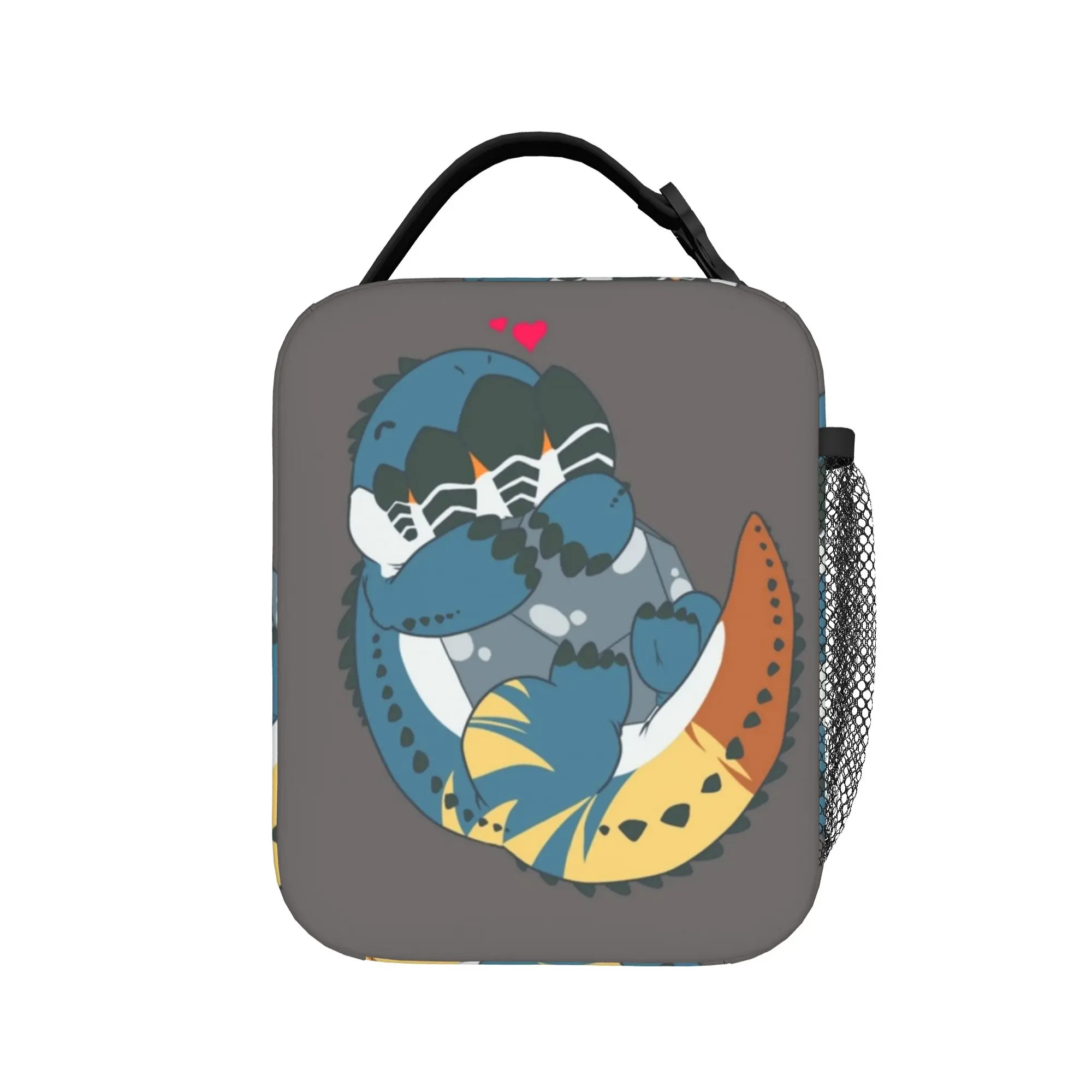 Monster Hunter World Rise Game Kanji Gaming Risemonster Insulated Lunch Bag Leakproof  Lunch Container Cooler Bag Tote Lunch Box