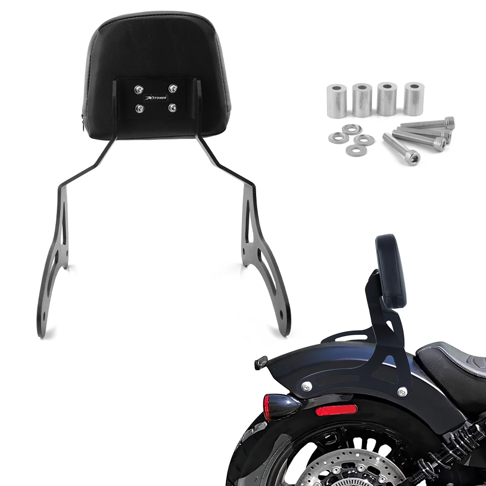 

Driver Backrest Support For Indian Scout 2025+ Motorcycle Rider Sissy Bar Seat Back Rest Rear Back Cushion Pad