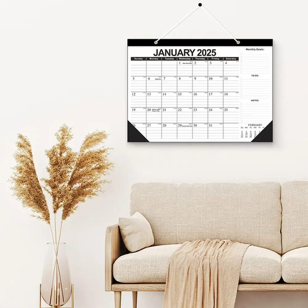 

Креативный настенный календарь, красочный с подвесным отверстием, цветочный настенный календарь, портативный 18-месячный календарь-планировщик, канцелярские принадлежности