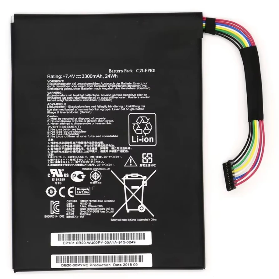 Batería para ordenador portátil C21EP101 EP101 C21-EP101 para Eee Pad Transformer TR101 TF101 TF101-B1 TF101-X1 Series Tablet 7,4 V/24WH/3300mAh