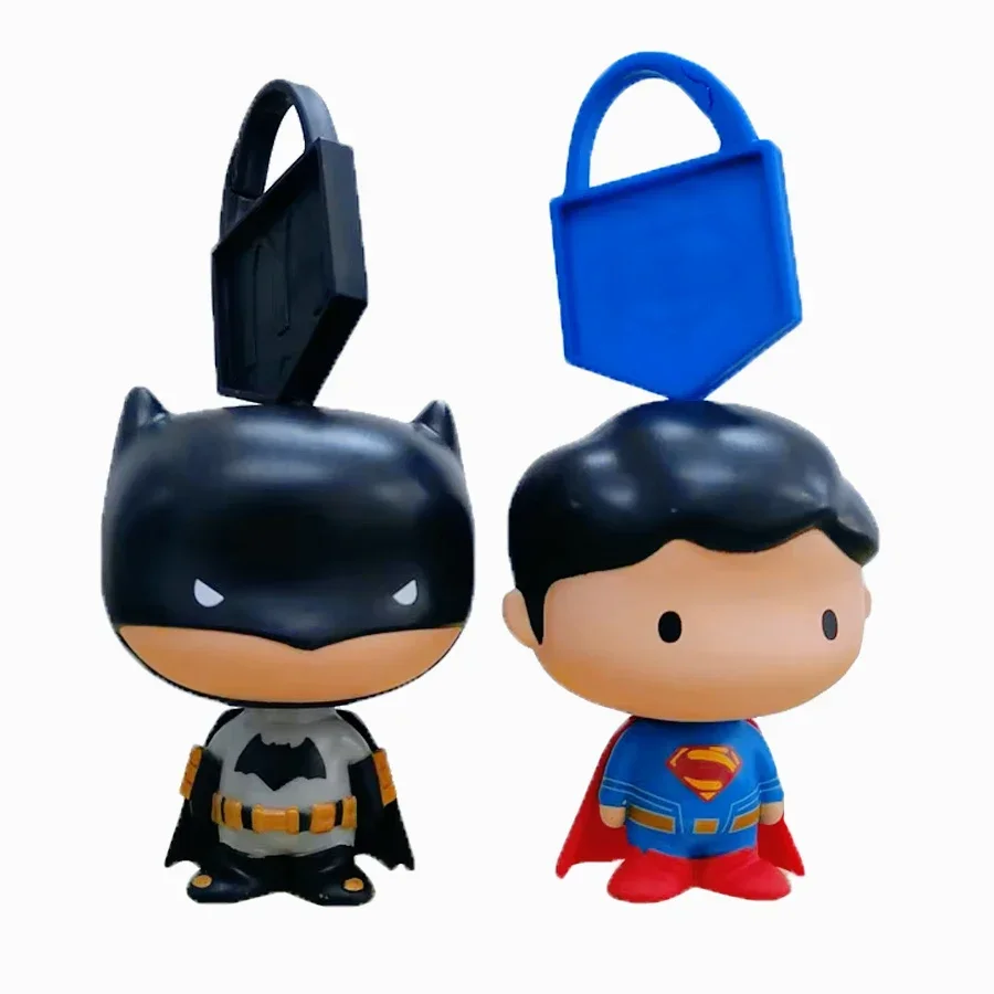 Superman Batman Justice League Super Heroes Figure Bag Pendants Bobblehead Doll Table Ornaments Toys Boy Kids Birthday Gifts