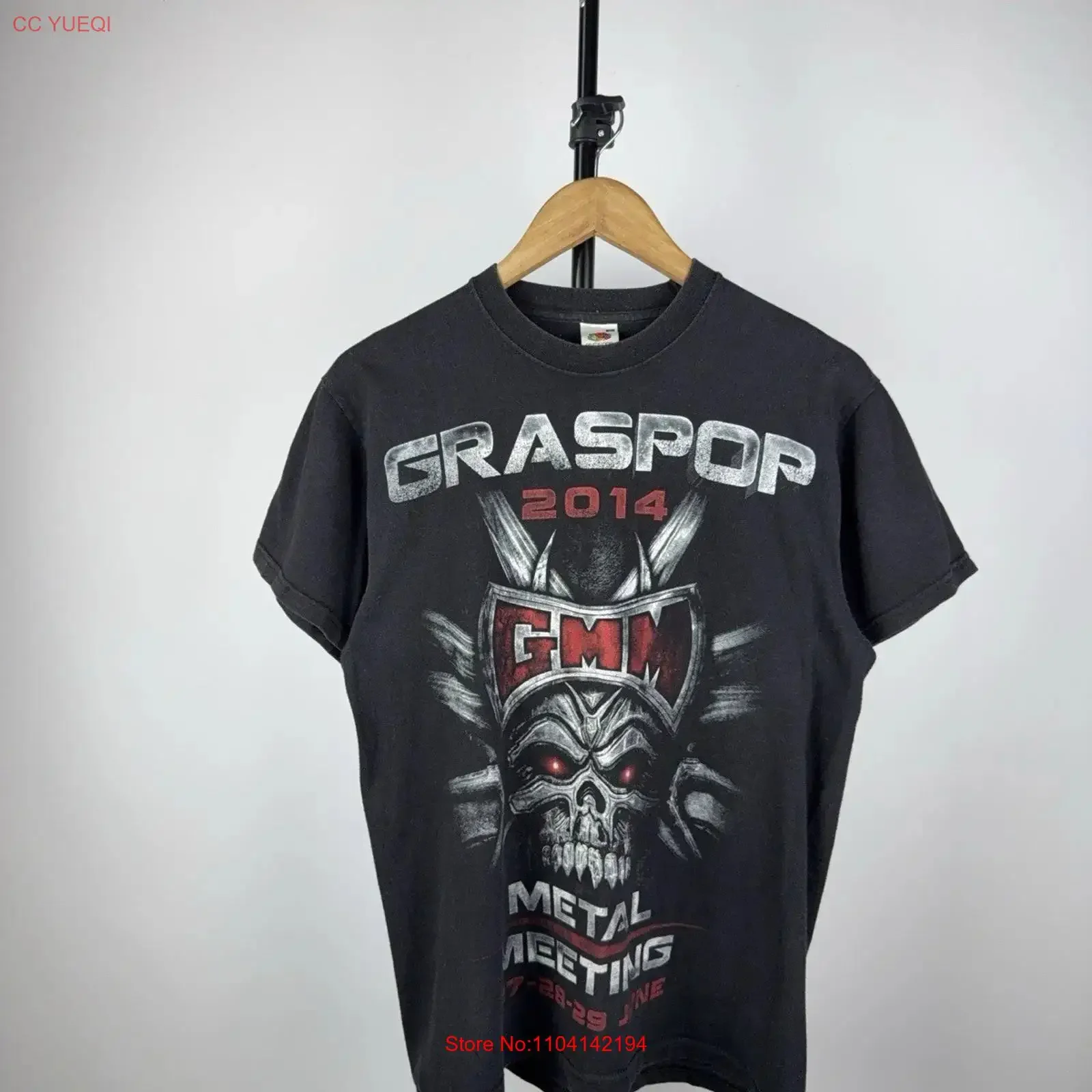Vintage 00s Graspop Metal bands festival 2014 t shirt Men s M Size vintage Washed designer clothes Stylish Unisex Casual