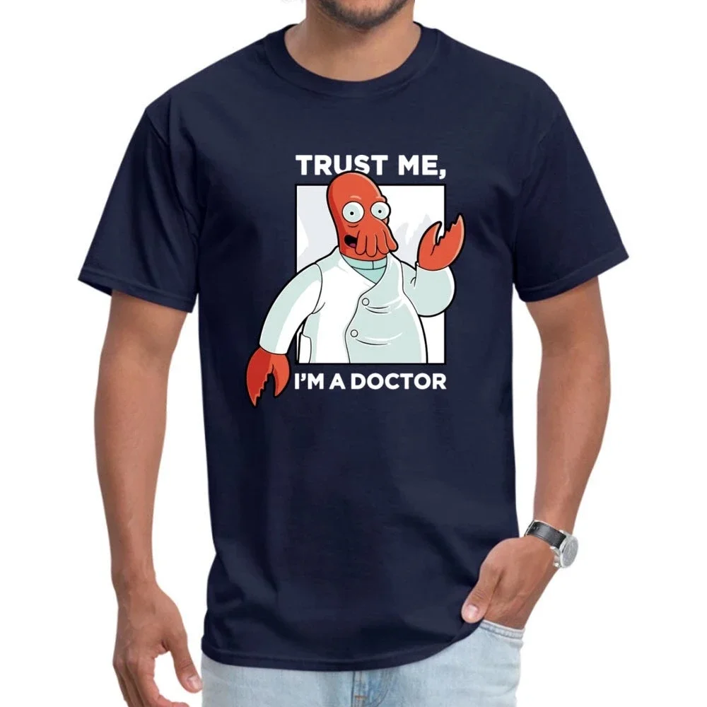 Special 100% Cotton Fabric Tshirt Trust Me I'm A Doctor Cthulhu Tees Funny Men's T-shirts Doctor Zoidberg Who Unique  harajuku