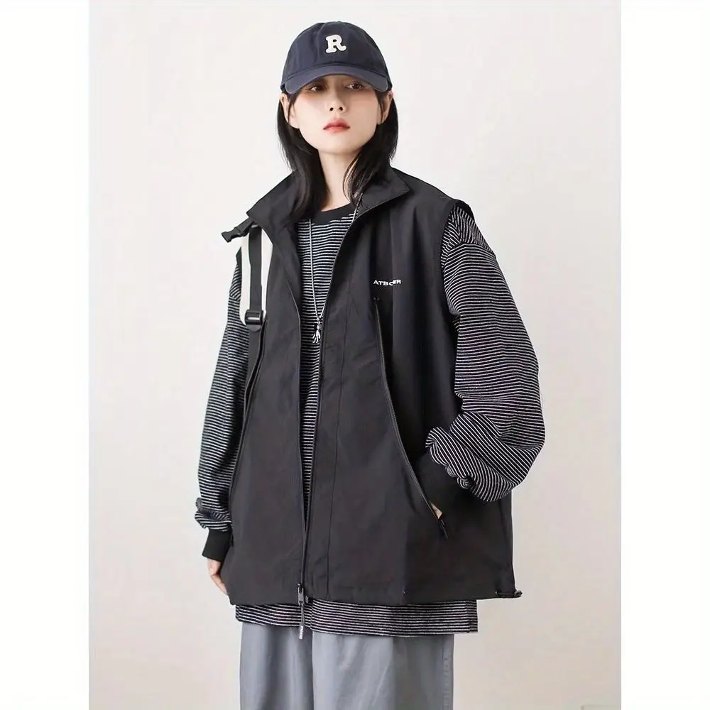 

Vests Waistcoats Thin Womens Puffer Spring Snap Placket Linen Minimalist Urban Pure Elastic Comfortable Regular Leisure Cleanfit