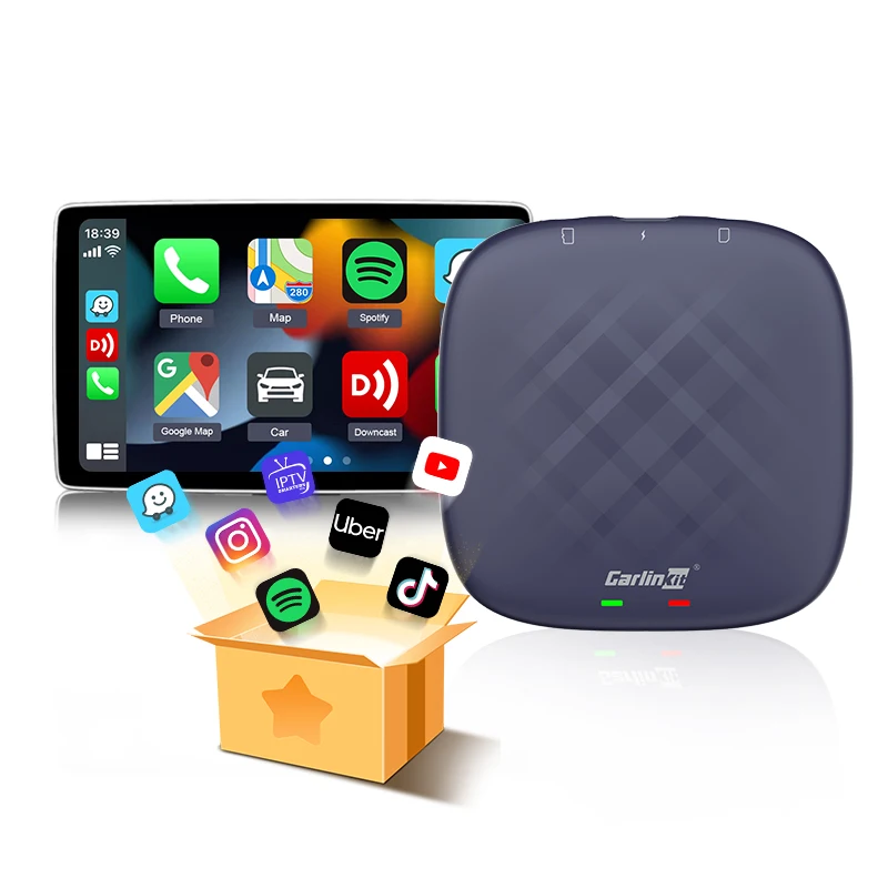 Carplay Ai Box 4+64GB Wireless Carplay Adapter Multimedia Box Ai Android Auto Portable Carplay