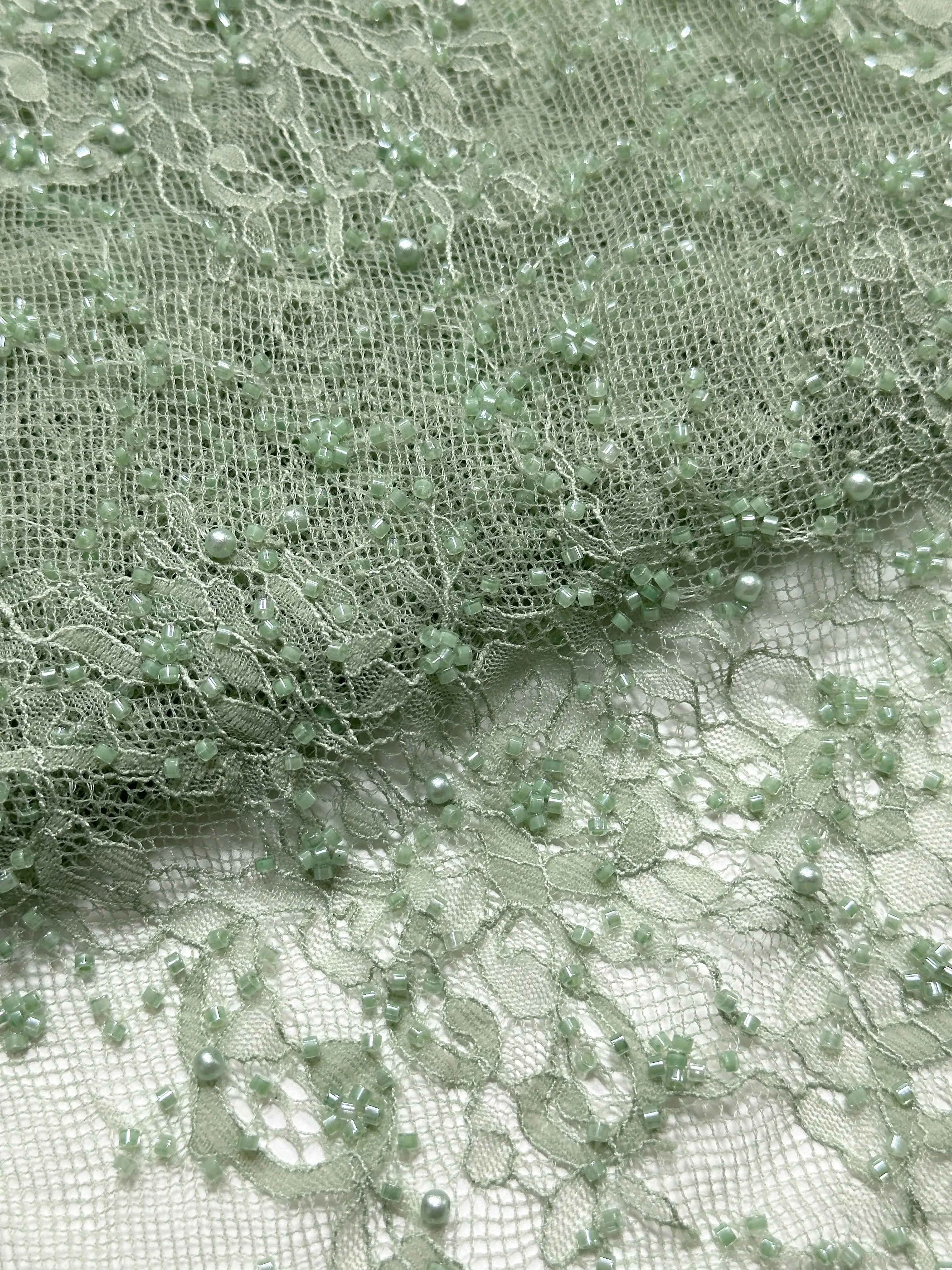 Latest African French Sequins Net Lace High Quality Nigerian Embroidery Beaded Mesh Fabric 5 Yards for Wedding Party Dress S1650