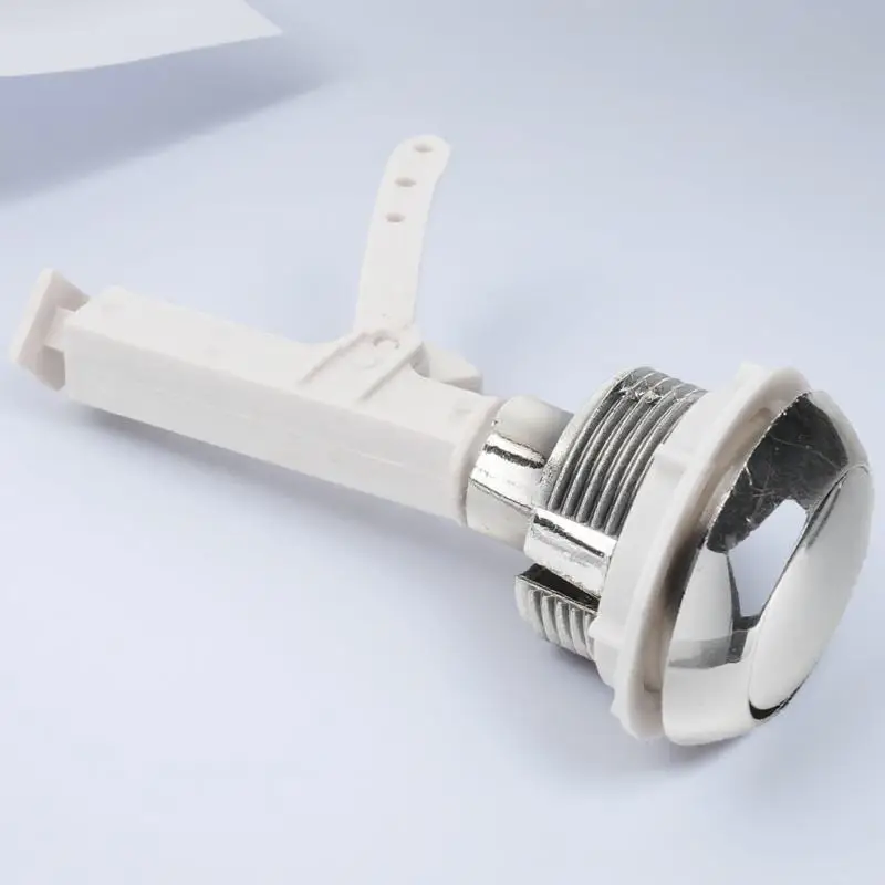 Toilet Flush Button Replacement Single Push Handle Durable Water Tank Rod Thread Fit Most Flush Toilets Home Decoration