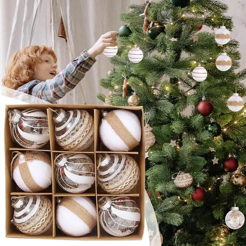 

9Pcs Christmas Ball Pendants 3 Inch Shatterproof Christmas Ball Ornaments for Home Holiday Christmas Decoration Christmas Balls