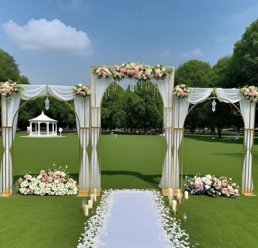 

Роскошная большая свадебная арка, фоновая подставка неправильной формы, рамка для воздушных шаров для дня рождения, уличное цветочное украшение