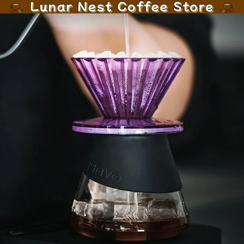 New Mavo Hand Brew Coffee Dripper Set Glass V60 Filter Cup Pour Over Coffee Maker For Home Office Barista Gift For Coffee Lovers
