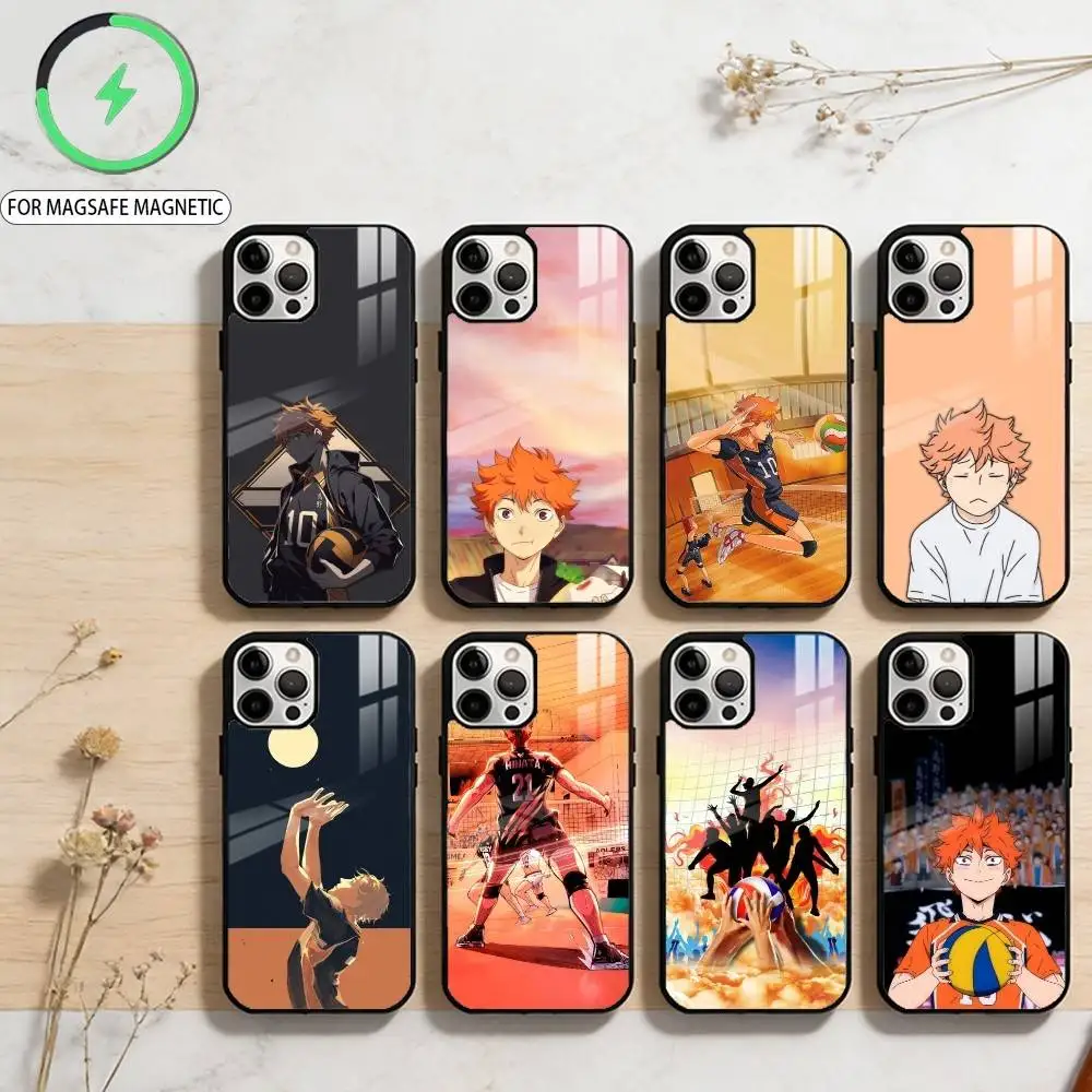 

E-Epic Volleyball H-Haikyuu Phone Case For iPhone17,16,15,14,13,12,11 Plus,Pro Max Magnetic For Magsafe Wireless Charging