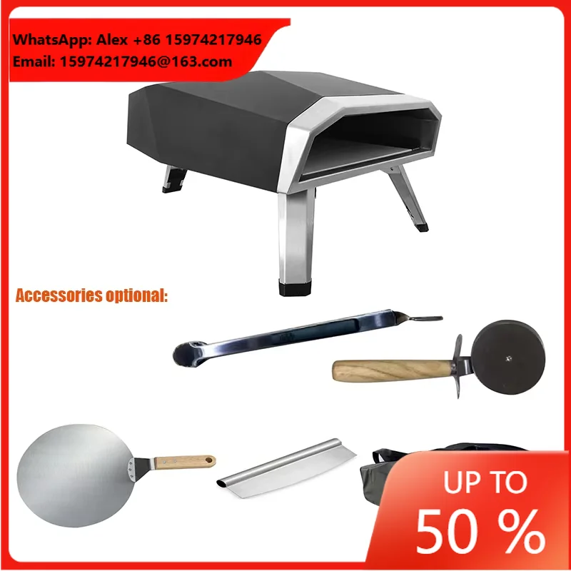 Great 16 Inch Outdoor Kitchen Portable Gas Distributing Pizza Oven For Authentic Stone Baked Pizzas