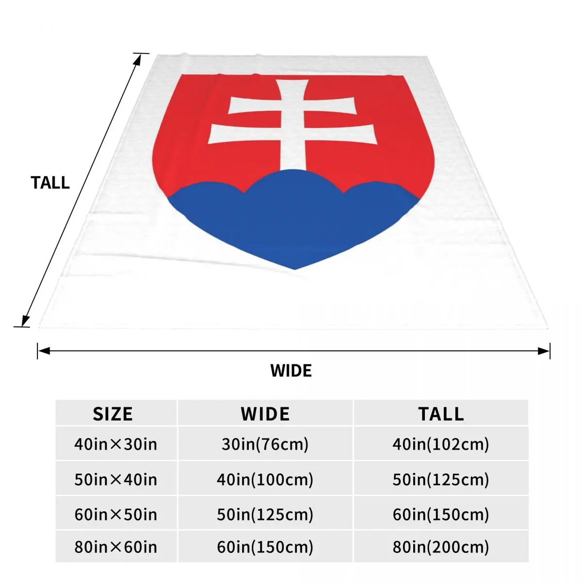 Flag Of Slovakia Slovak Republic Blanket Soft Warm Flannel Throw Blanket Bedding for Bed Travel Home Sofa