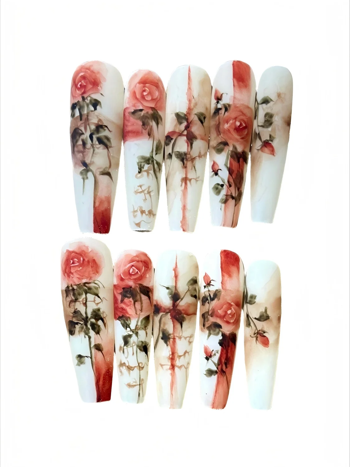 

High-End Chinese Style Painted Fashion Manicure (101)