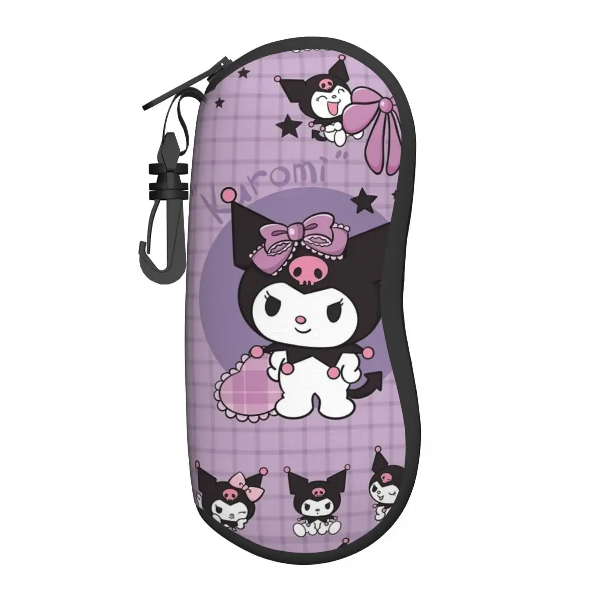 

Purple Kuromi Glasses Case Lightweight Zipper Kawaii Cartoon Glasses Box Ins Eyeglasses Box