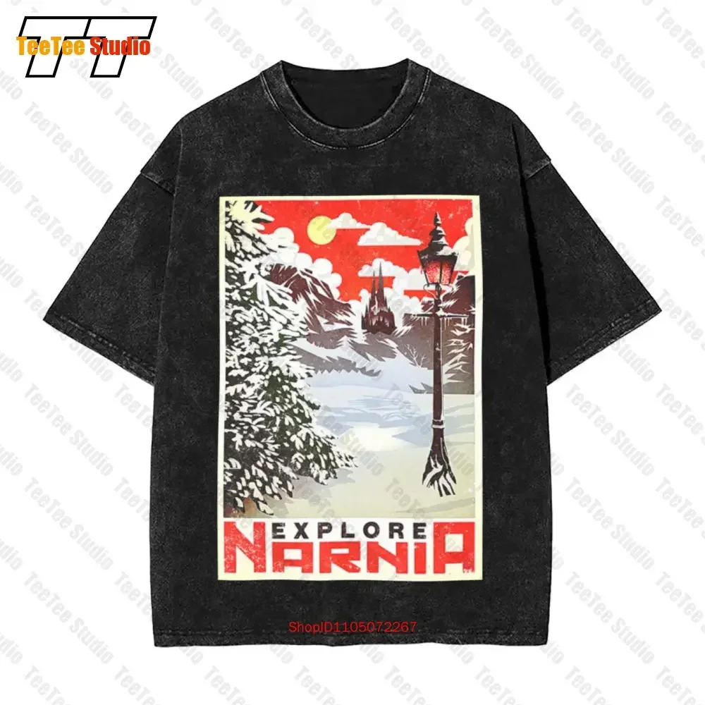 Narnia C.S. Lewis Book Fantasy Wardrobe Lion Witch Vintage Oversized T-Shirt Z02B