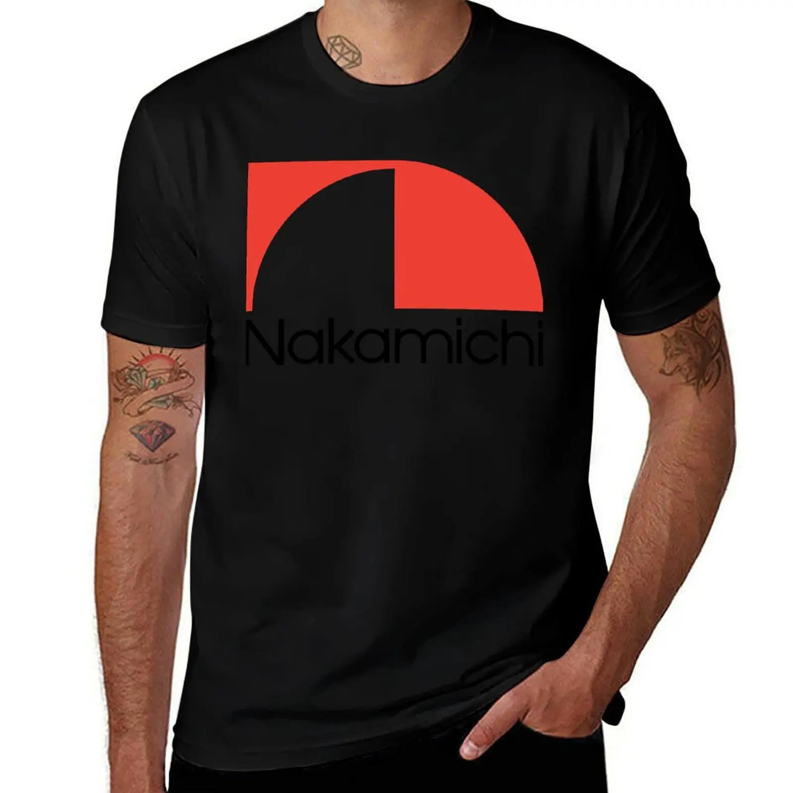 

Nakamichi Logo Classic T-Shirt luxury clothing labubu vintage anime shirt plus sizes oversizeds t shirt men 100℅ cotton