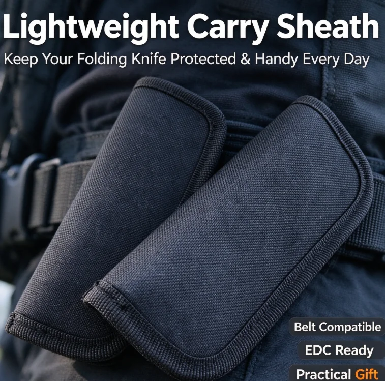 Outdoor EDC Folding Pouch Universal Nylon Oxford Storage Bag for Lightweight Tactical Scabbard Sheath Cover Tools Packaging Bag