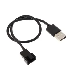 USB 2.0 A męski na 3-Pin / 4-Pin PWM USB 5V długim rękawem wentylator kabel zasilający wentylator obudowy złącze adaptera kabel