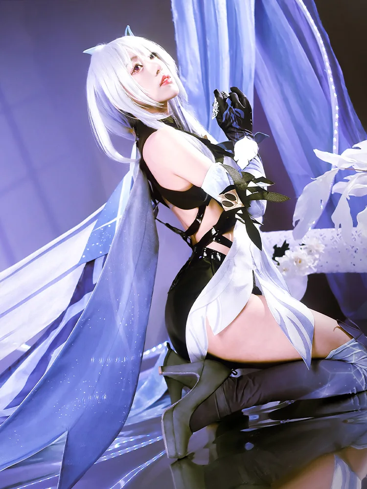 El juego Genshin Impact Skirk disfraz de Cosplay dulce hada sexy mono femenino traje B