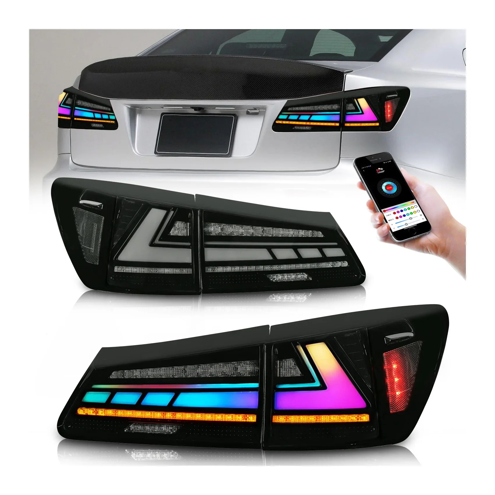 LEXUS-アニメーションプロジェクター用LEDカーライト,LEDカーライト,DRL信号,IS350, 2006-2012, IS250, IS300,アクセサリー