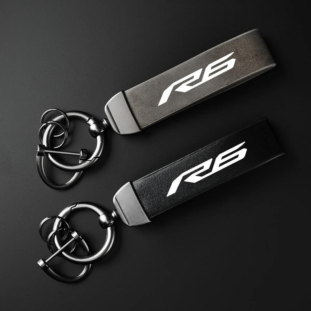 

For yamaha YZF R6 2016 2017 2018 2019 2020 YZFR6 YZF-R6 Accessories High-Grade leather Motorcycle Keychain Holder Keyring
