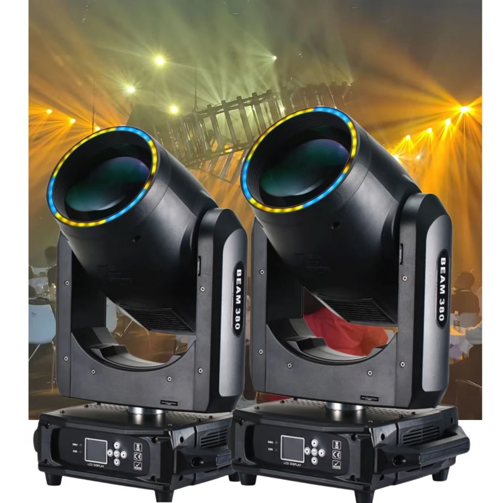 2PZ 380 واط 20R شعاع الرأس المتحرك مع المنشور الدوار Gobos والألوان تأثير الصقيع للمهنة DJ ديسكو عرض DMX ضوء المرحلة