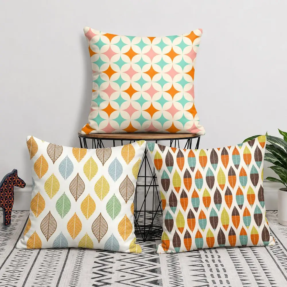 Mid Century Modern Simplicity Cushion Cover Silky Short Plush Invisible Zipper Dustproof Sofa Pillow Case For Home Decor